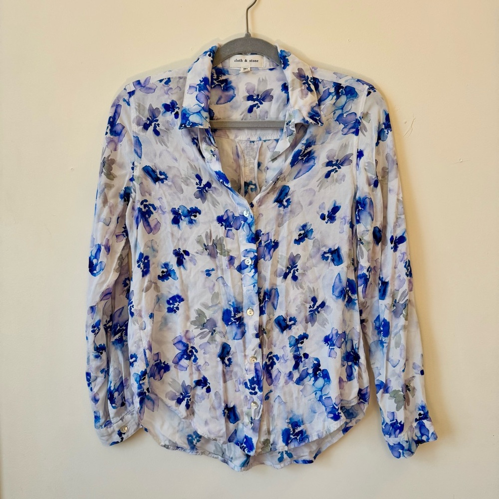 Anthropology Cloth & Stone Button Down Blouse - Picture 2 of 4